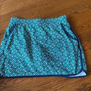 Talbots Small Blue Green  Geometric Patterned Women's Skirt